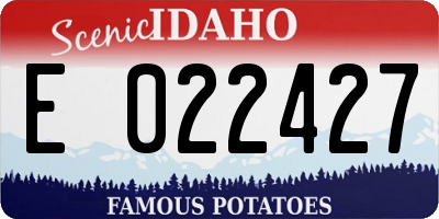 ID license plate E022427