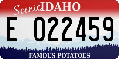 ID license plate E022459