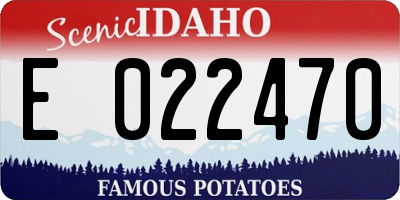 ID license plate E022470