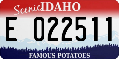 ID license plate E022511