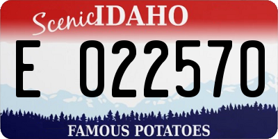 ID license plate E022570