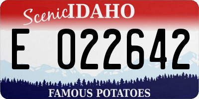 ID license plate E022642