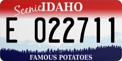 ID license plate E022711
