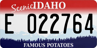 ID license plate E022764