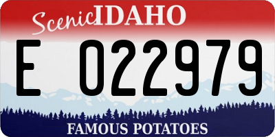 ID license plate E022979