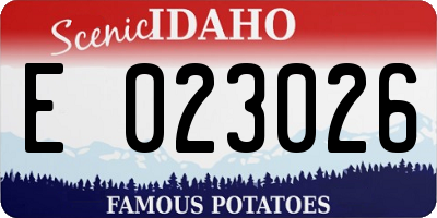 ID license plate E023026
