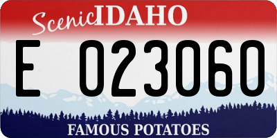 ID license plate E023060