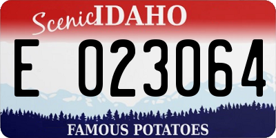 ID license plate E023064