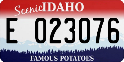 ID license plate E023076