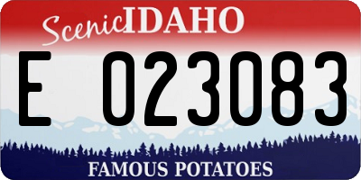 ID license plate E023083