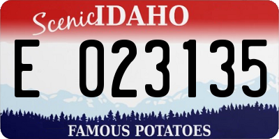 ID license plate E023135