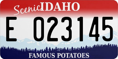 ID license plate E023145