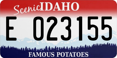 ID license plate E023155