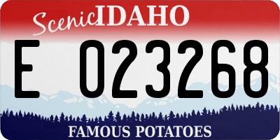 ID license plate E023268