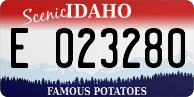 ID license plate E023280