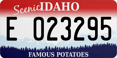 ID license plate E023295