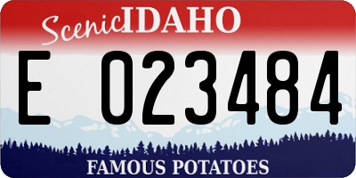 ID license plate E023484