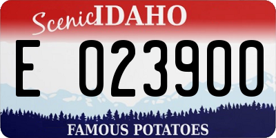 ID license plate E023900