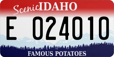 ID license plate E024010