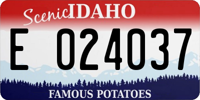 ID license plate E024037