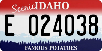 ID license plate E024038