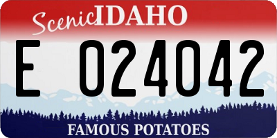 ID license plate E024042