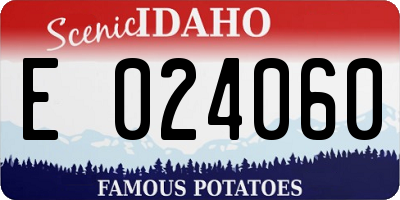 ID license plate E024060