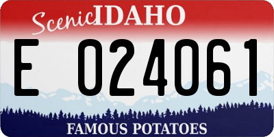ID license plate E024061