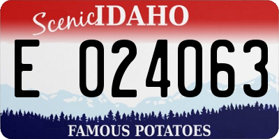 ID license plate E024063