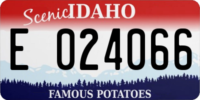 ID license plate E024066