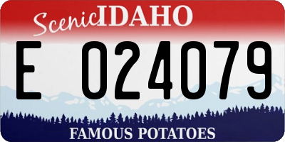 ID license plate E024079