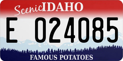ID license plate E024085