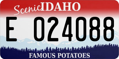 ID license plate E024088