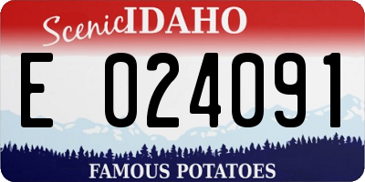 ID license plate E024091