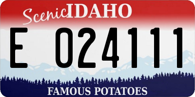 ID license plate E024111