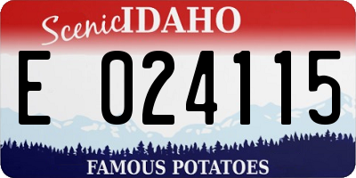ID license plate E024115