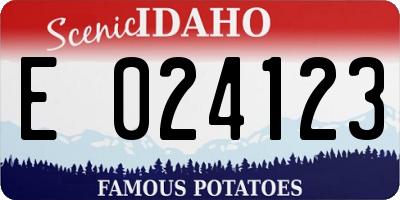 ID license plate E024123