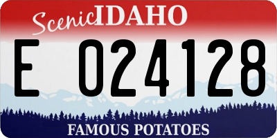 ID license plate E024128