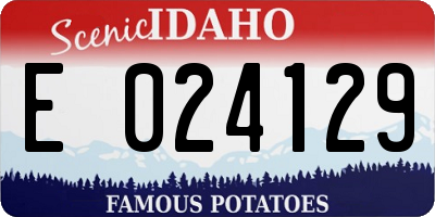 ID license plate E024129