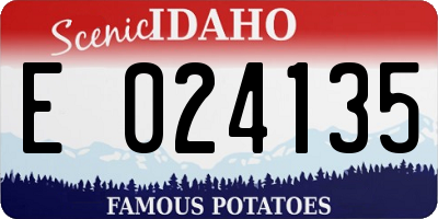 ID license plate E024135