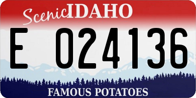 ID license plate E024136