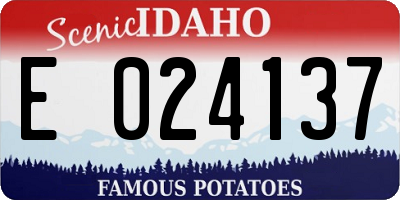 ID license plate E024137