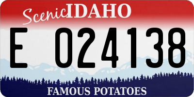 ID license plate E024138