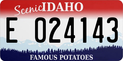 ID license plate E024143