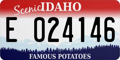ID license plate E024146