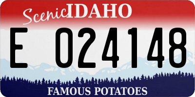 ID license plate E024148