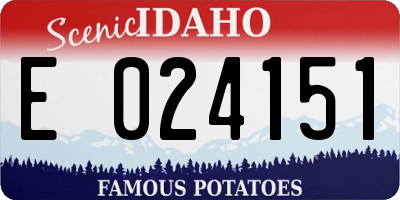 ID license plate E024151