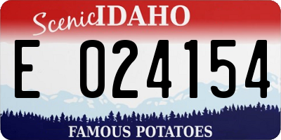 ID license plate E024154