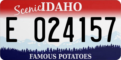ID license plate E024157