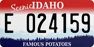ID license plate E024159